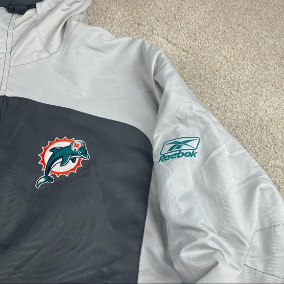 Y2K Miami dolphins Reebok NFL embroidered coat - Picture 3 of 7